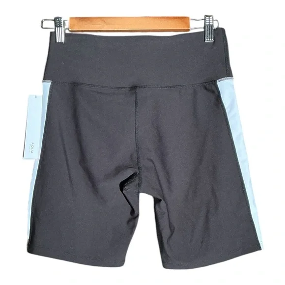 AQUA Athletic
High Rise Multi Contrast Bike Shorts - 100% Exclusive - Picture 3 of 4
